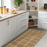 Jute Check Natural Rug Runner