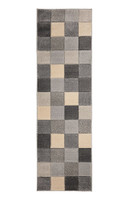 Newport Blocks Grey Rug Runner