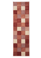 Newport Blocks Terracotta Rug Runner