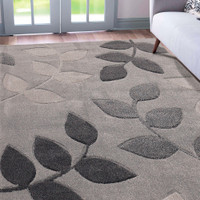 Newport Leaf Grey Rug