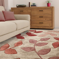 Newport Leaf Terracotta Rug