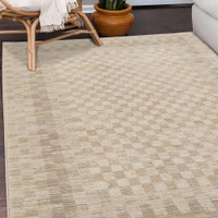 Noah Chequer Natural Beige Rug