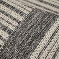 Flatweave Gel Border Steel Grey Rug
