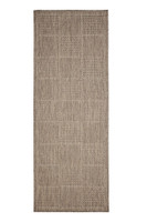 Flatweave Gel Check Latte Rug Runner