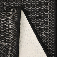 Flatweave Gel Check Black Rug Runner