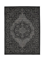 Flatweave Gel Medallion Black Rug
