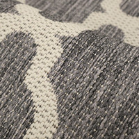 Flatweave Gel Trellis Steel Grey Rug Runner