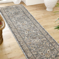 Raja Traditional Grey Rug Runner