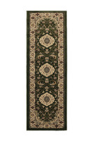 Victoria Traditional Green Rug Runner