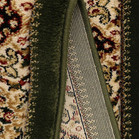 Victoria Traditional Green Circle Rug