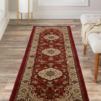 Victoria Traditional Red Rug Runner