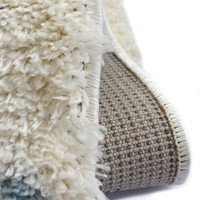 Snug Super Soft Shaggy Rug Spotty Cream