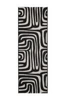 County Zebra Black Indoor Outdoor Rug Runner
