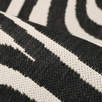 County Zebra Black Indoor Outdoor Rug
