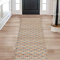 Lagos Checkerboard Handwoven Multi Rug Runner
