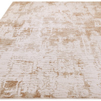 Anders AN02 Abstract Beige Rug closeup angle silo