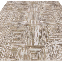 Kuza Portrait Abstract Geo Beige Rug