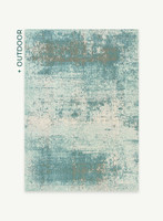 Virgin Land Neptune Blue 9656 Indoor Outdoor Washable Eco Rug