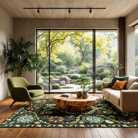 Suzani Bavaria Green 9729 Indoor Outdoor Washable Eco Rug