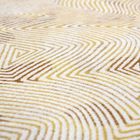 Meditation Coral Yellow Hippy 9799 Indoor Outdoor Washable Eco Rug