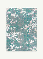 Sakura Lake Blue 9850 Indoor Outdoor Washable Eco Rug