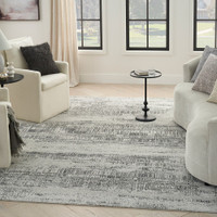 Harmony HAY01 Abstract Ivory Charcoal Rug