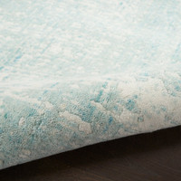 Harmony HAY02 Abstract Ivory Aqua Rug