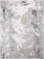 Skyline SK103 Abstract Ivory Navy Rug by Concept Looms