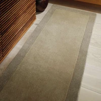 On Sale Origins Borders Taupe Plain Wool Rug 120x170cm