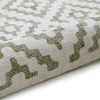 On Sale Coral Green Modern Diamonds Washable Rug 76x150cm