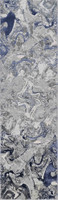 navy grey abstract rug runner portrait