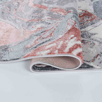 Emperor Solarius Modern Abstract Pink Rug Runner