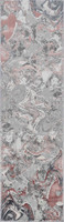 Emperor Solarius Modern Abstract Pink Rug Runner
