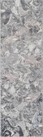 silver shaggy rug runner portrait