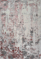pink grey abstract rug portrait