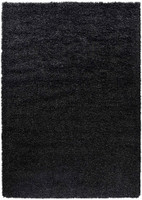 plain shaggy anthracite rug portrait