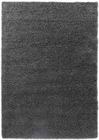 plain shaggy dark grey rug portrait