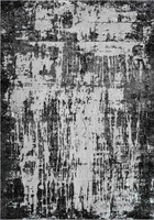 modern abstract abrasion black rug portrait