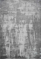 modern abstract abrasion grey rug portrait