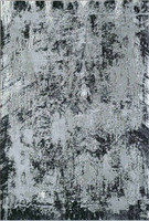 modern abstract acrylic black rug portrait