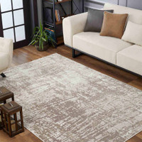 modern abstract lines stone rug in a living room