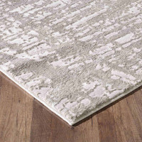 modern abstract lines stone rug closeup corner on a wooden floor