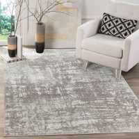 modern abstract lines stone rug in a living room