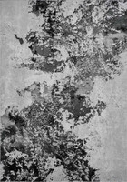 modern abstract sprayed black rug portrait