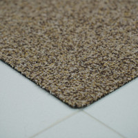 beige dirt trapper doormat closeup corner