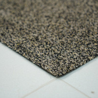 brown dirt trapper doormat closeup corner