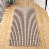 beige non-slip dirt trapper mat runner in a hallway