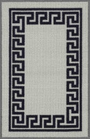 greek key grey doormat portrait