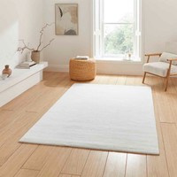 On Sale Snug Rug White Luxuriously Soft Plain Rug 160x230cm