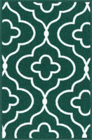 quatrefoil emerald doormat portrait